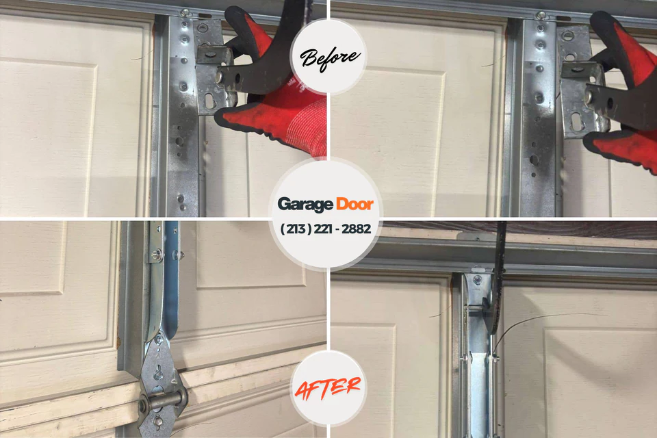Before and after: garage door repair Bernalillo, NM